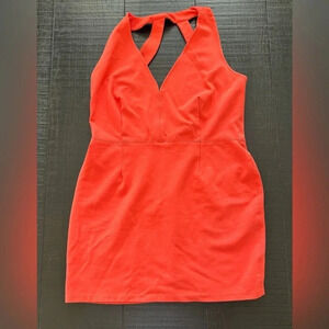 Love X Design Sleeveless Orange/Red Dress XL